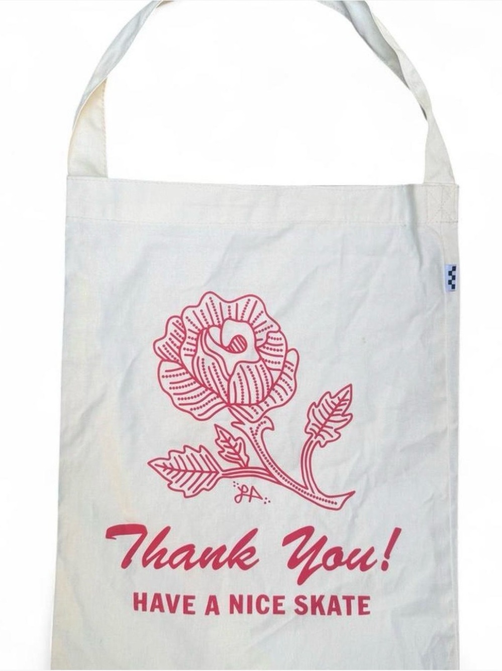 Canvas VANS x Lizzie Armanto Tote Bag with Red Rose graphic - Thank You Design